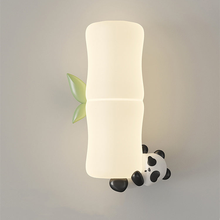 Animal Koala Bamboo PE Wall Lamp