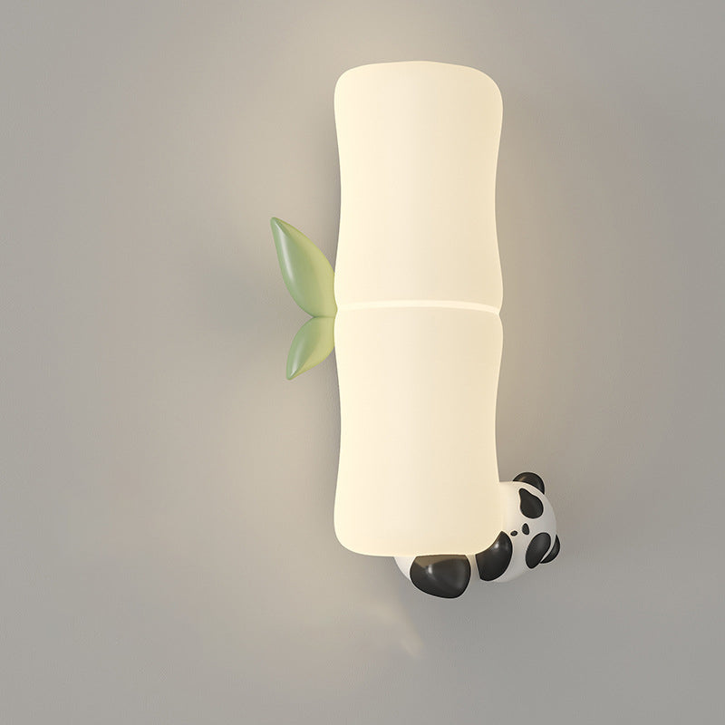 Animal Koala Bamboo PE Wall Lamp
