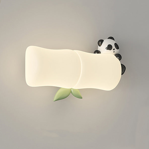 Animal Koala Bamboo PE Wall Lamp