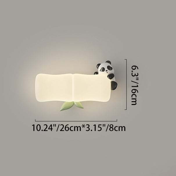 Animal Koala Bamboo PE Wall Lamp