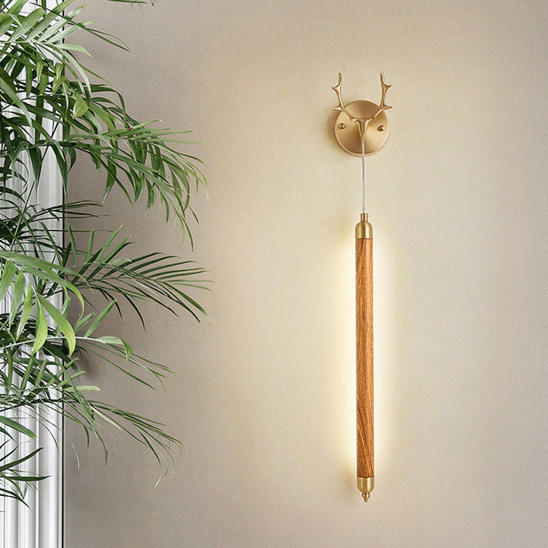 Full Copper Solid Wood Wall Lamp