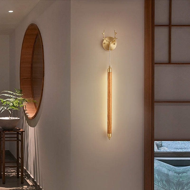 Full Copper Solid Wood Wall Lamp