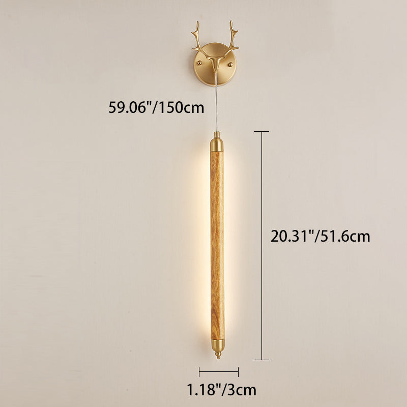 Full Copper Solid Wood Wall Lamp