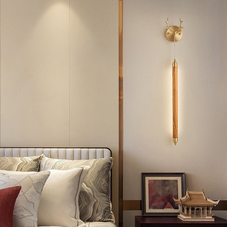 Full Copper Solid Wood Wall Lamp
