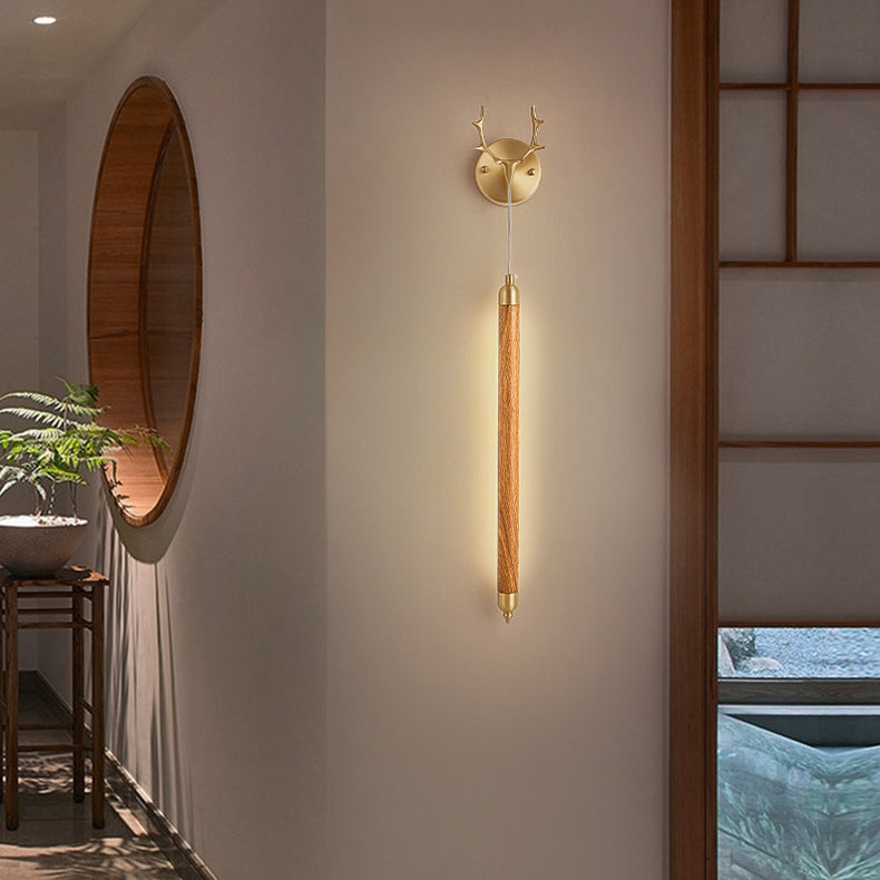 Full Copper Solid Wood Wall Lamp