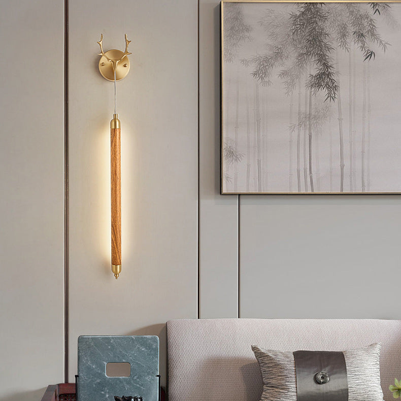 Full Copper Solid Wood Wall Lamp
