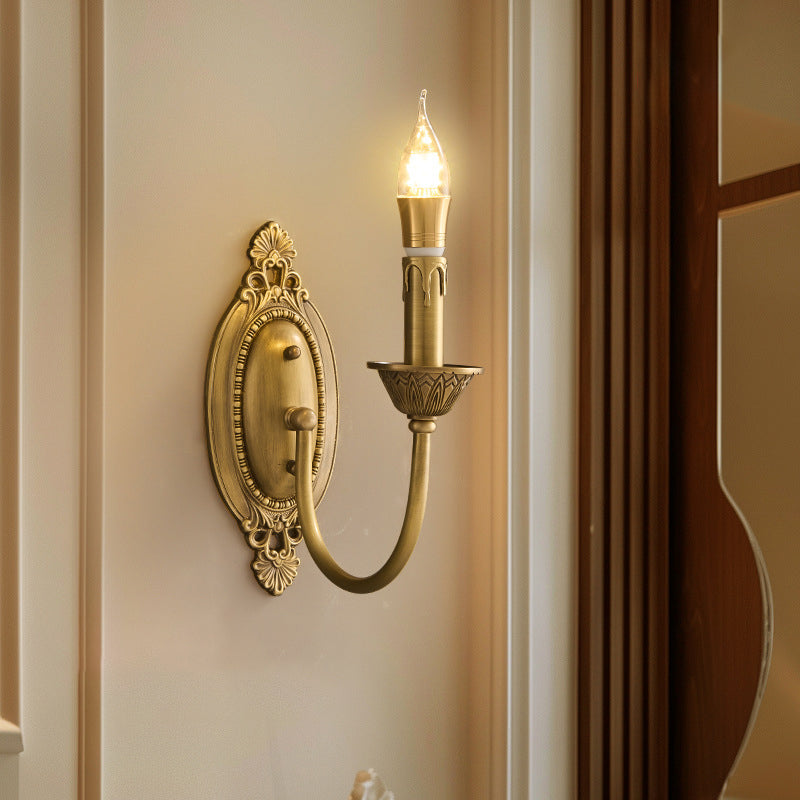 Full Copper Candelabra Living Wall Lamp