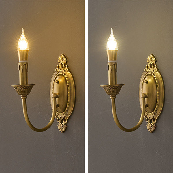 Full Copper Candelabra Living Wall Lamp