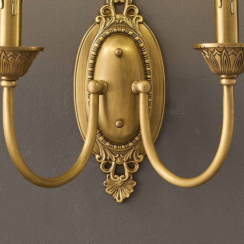 Full Copper Candelabra Living Wall Lamp
