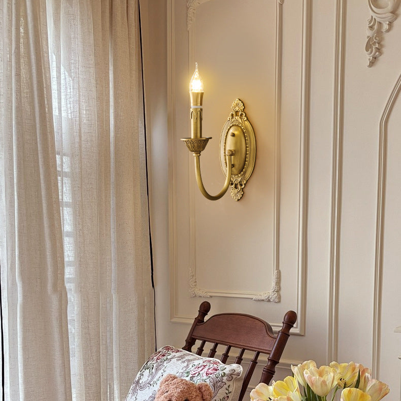 Full Copper Candelabra Living Wall Lamp