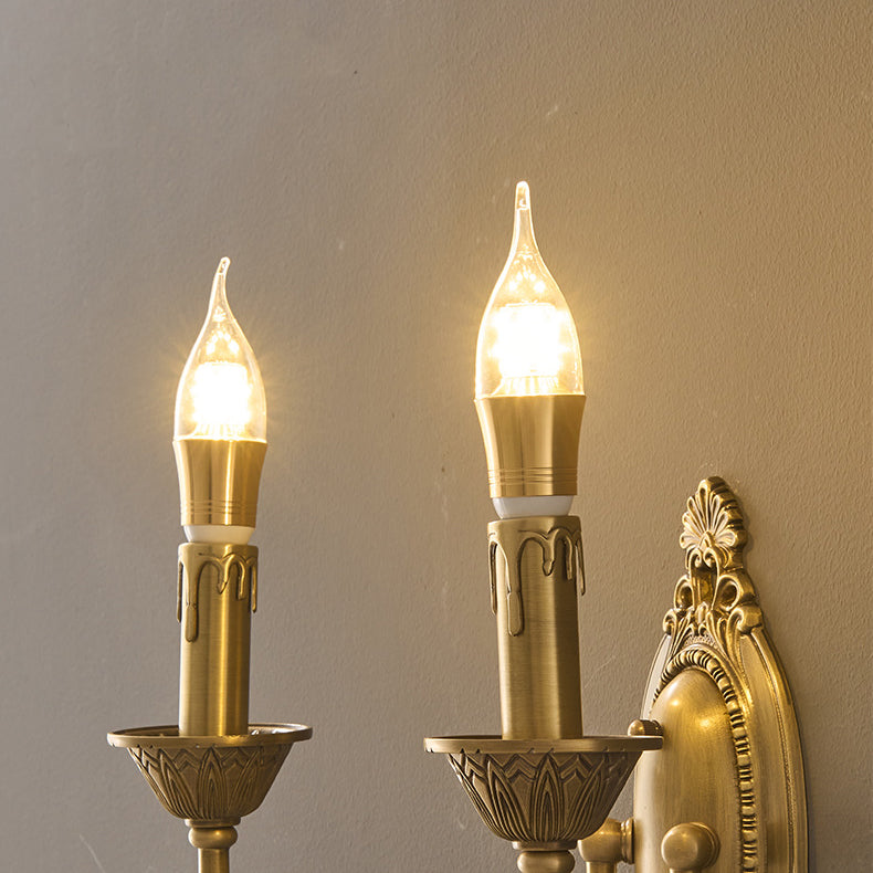 Full Copper Candelabra Living Wall Lamp