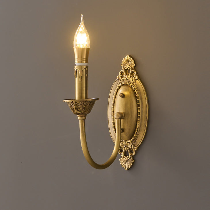 Full Copper Candelabra Living Wall Lamp