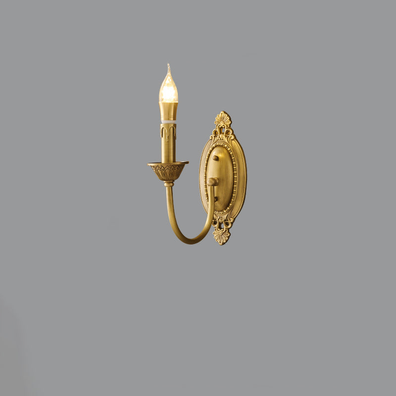 Full Copper Candelabra Living Wall Lamp