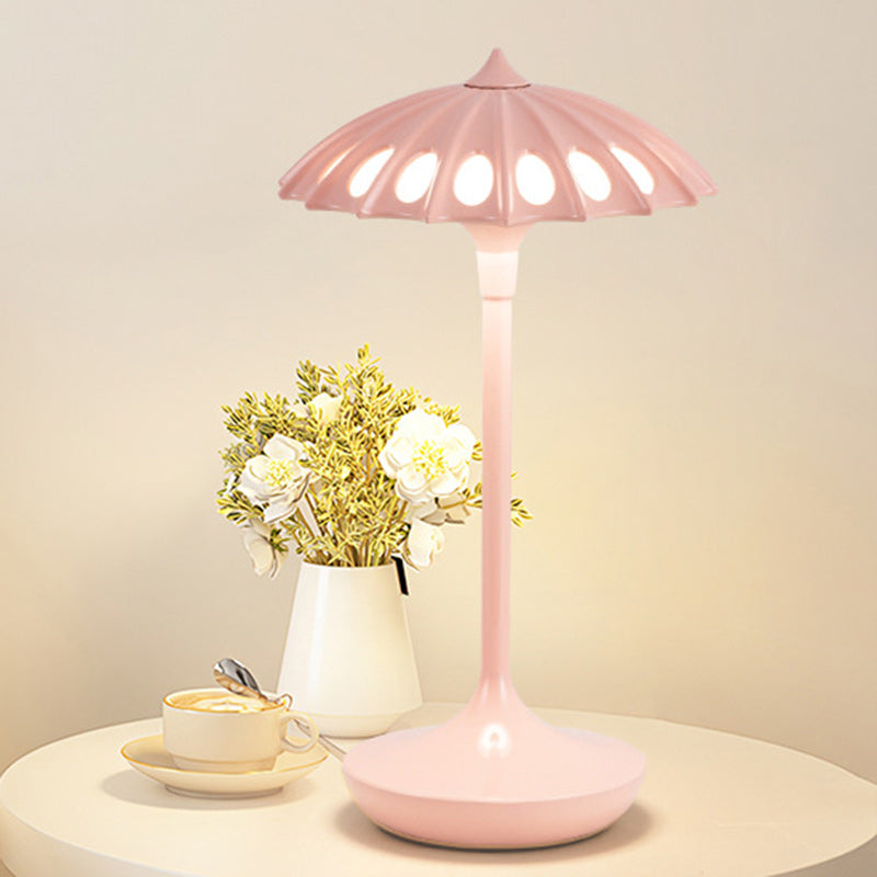 Aluminum Acrylic Umbrella Bedroom Table Lamp