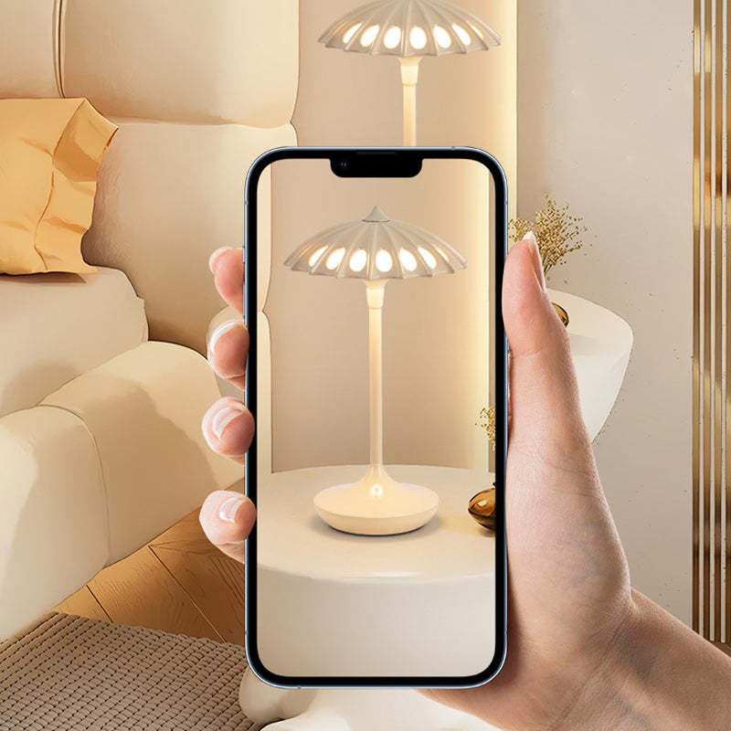 Aluminum Acrylic Umbrella Bedroom Table Lamp