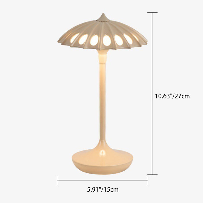 Aluminum Acrylic Umbrella Bedroom Table Lamp