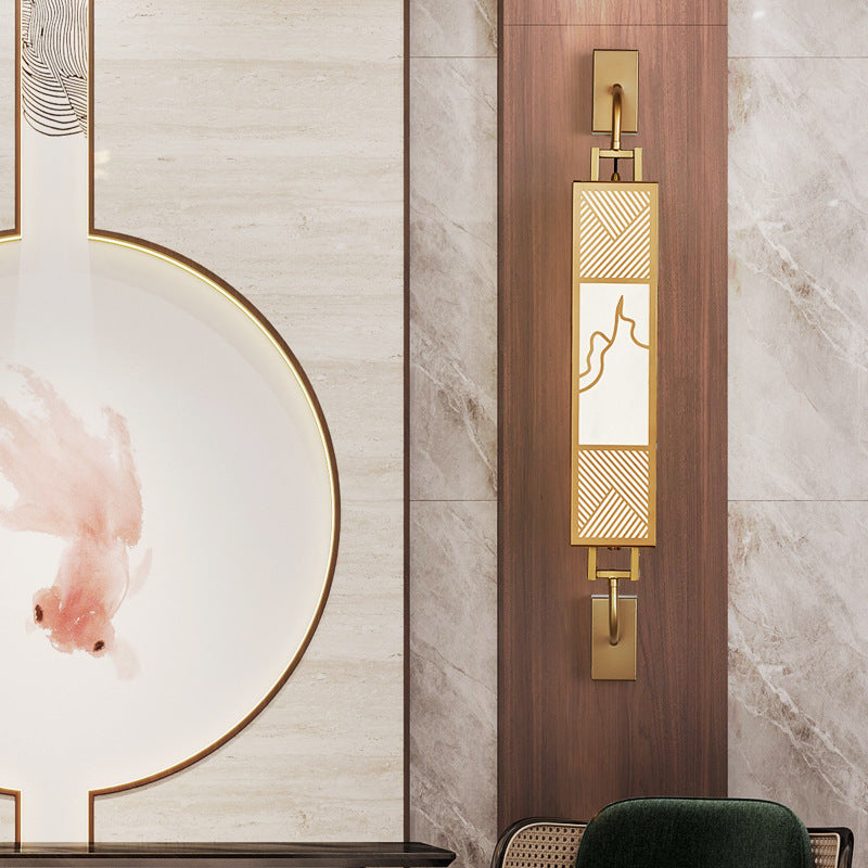 Carbon Steel Imitation Marble Wall Lamp