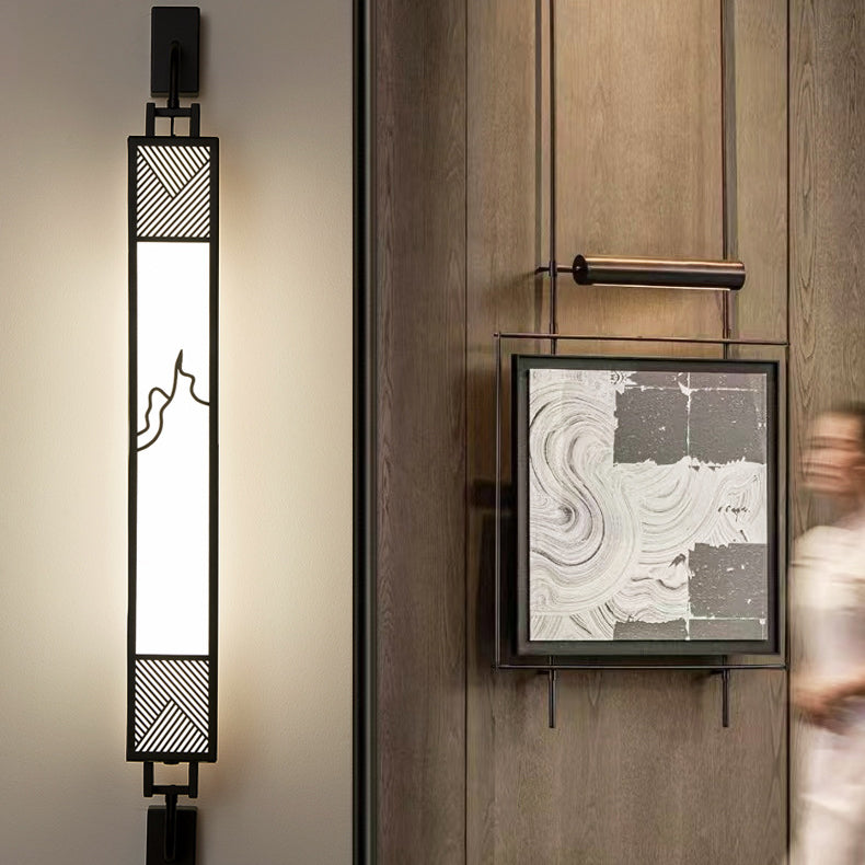 Carbon Steel Imitation Marble Wall Lamp