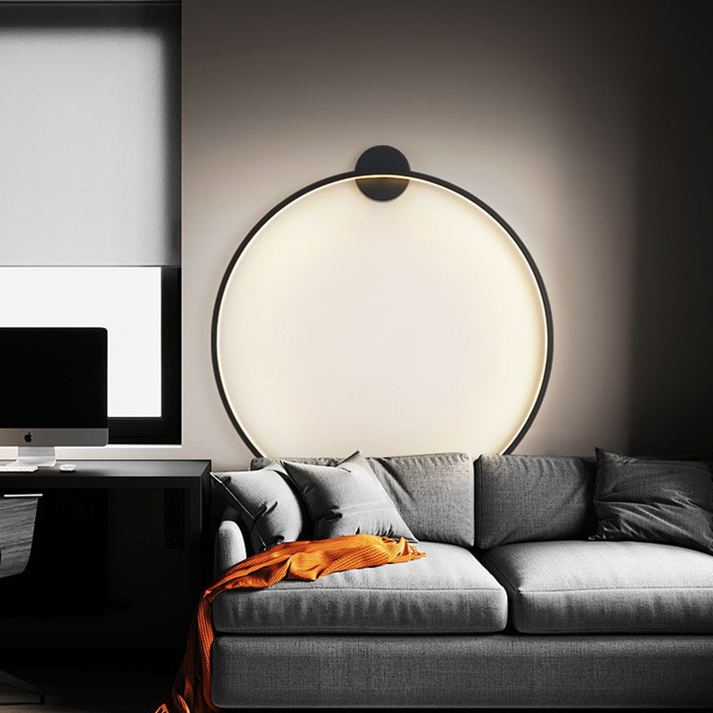 Aluminum Acrylic Circle Ring Wall Lamp