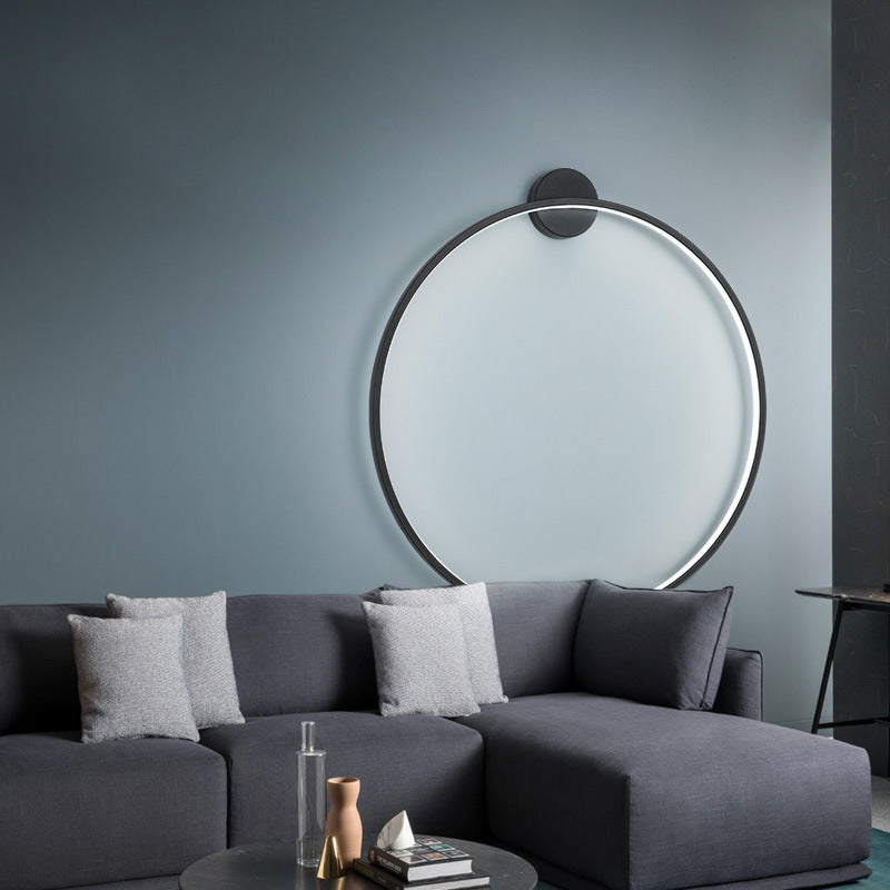 Aluminum Acrylic Circle Ring Wall Lamp