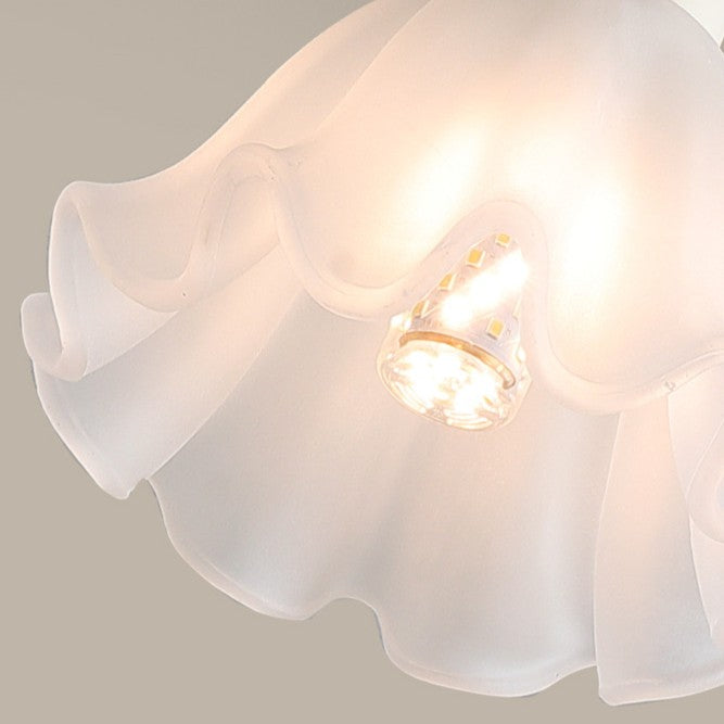 Iron Flower Glass Living Wall Lamp