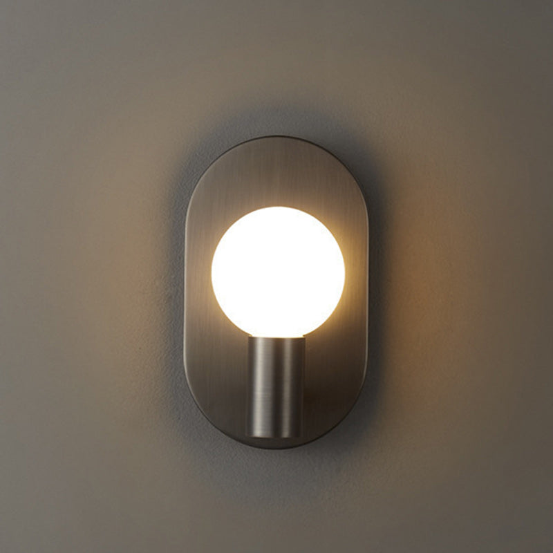 Full Copper Glass Oval Wall Lamp