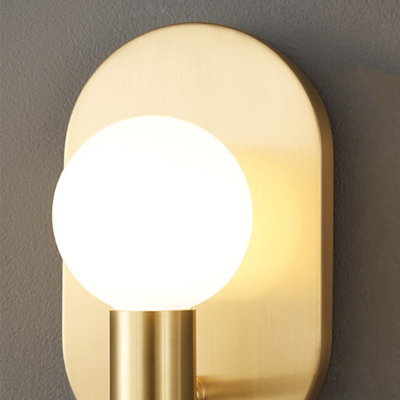 Full Copper Glass Oval Wall Lamp