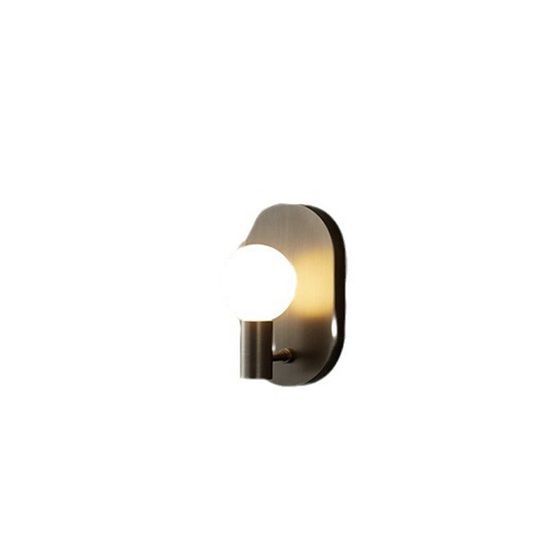 Full Copper Glass Oval Wall Lamp