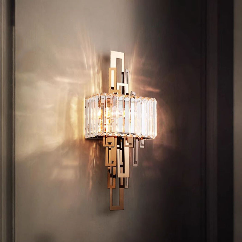 Crystal Hardware Rectangular Living 2-Light Wall Lamp