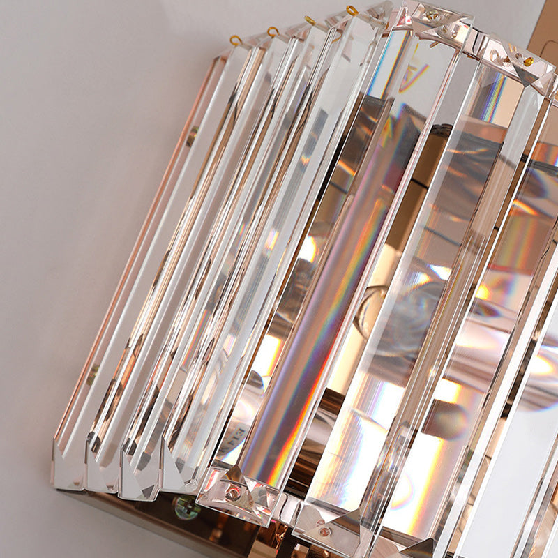 Crystal Hardware Rectangular Living 2-Light Wall Lamp