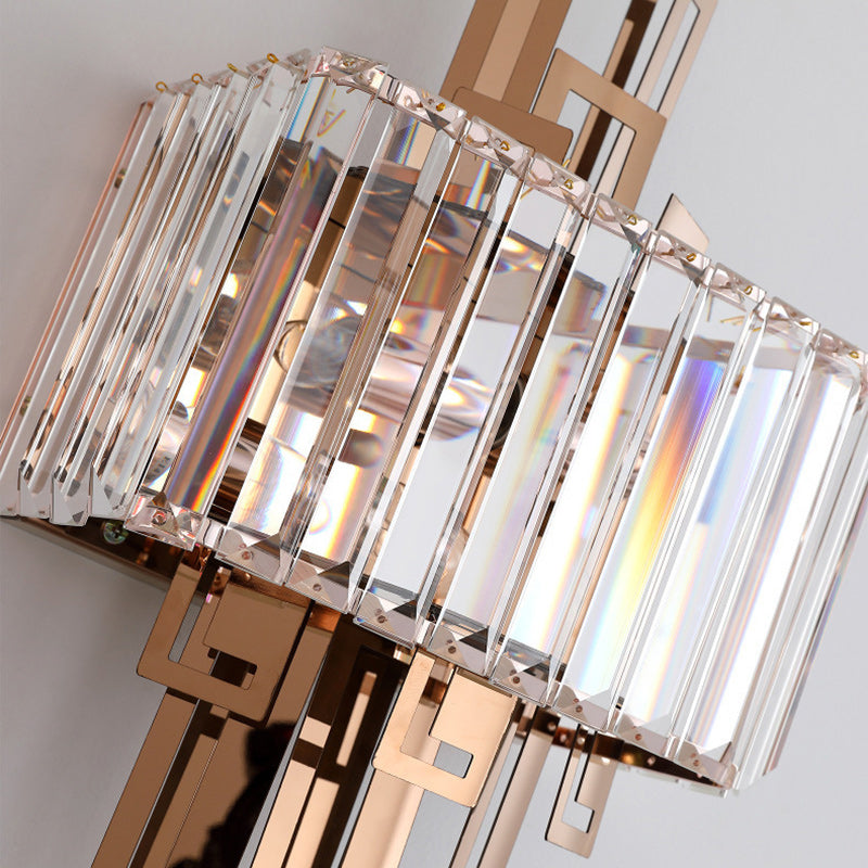 Crystal Hardware Rectangular Living 2-Light Wall Lamp