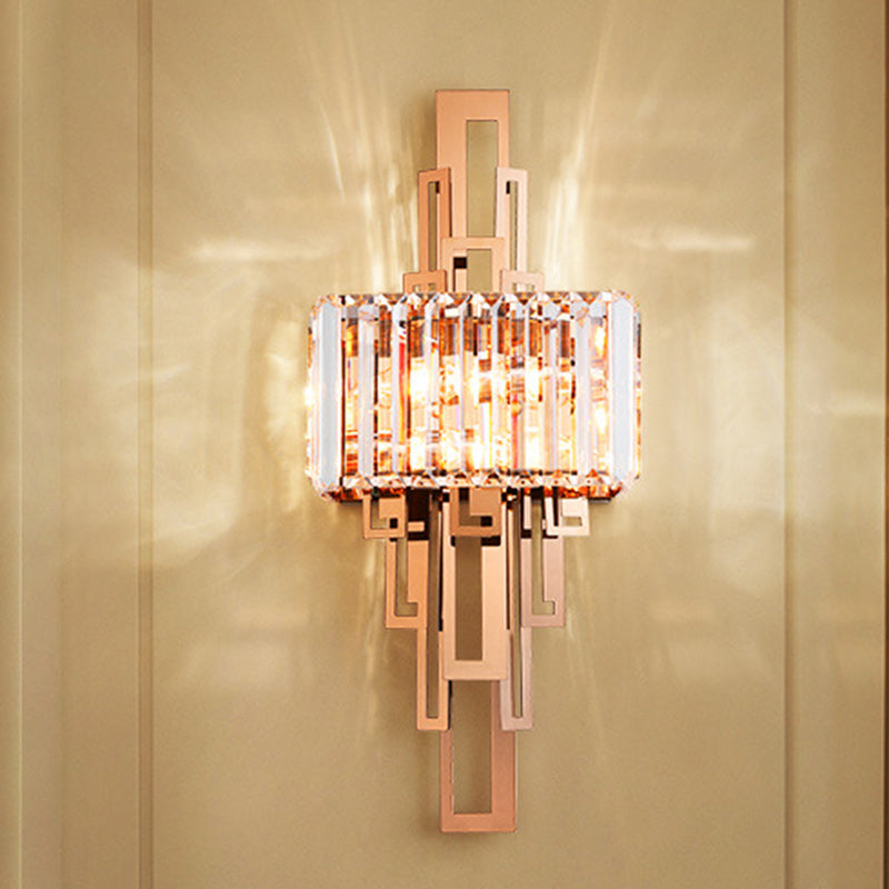 Crystal Hardware Rectangular Living 2-Light Wall Lamp
