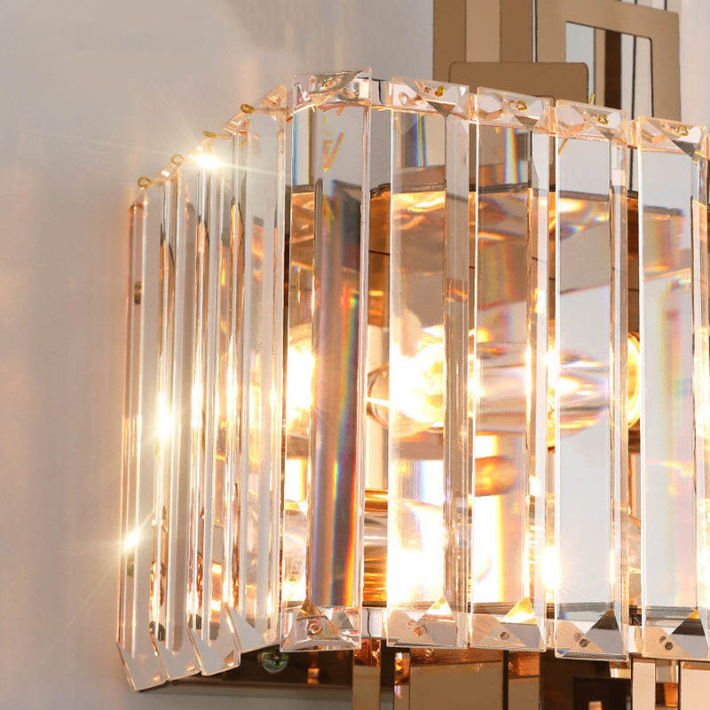 Crystal Hardware Rectangular Living 2-Light Wall Lamp