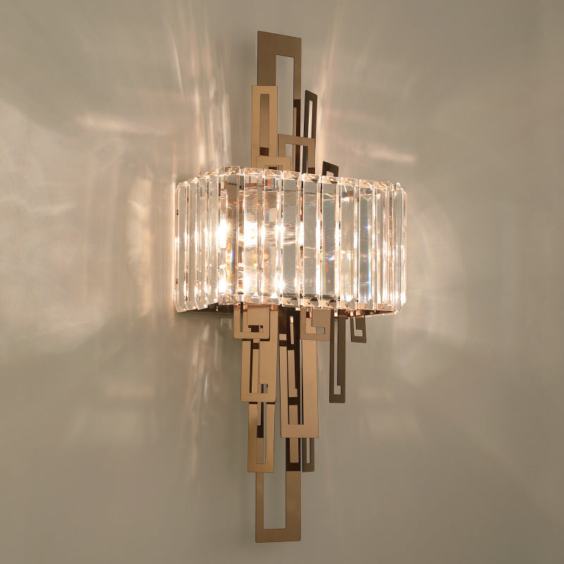 Crystal Hardware Rectangular Living 2-Light Wall Lamp