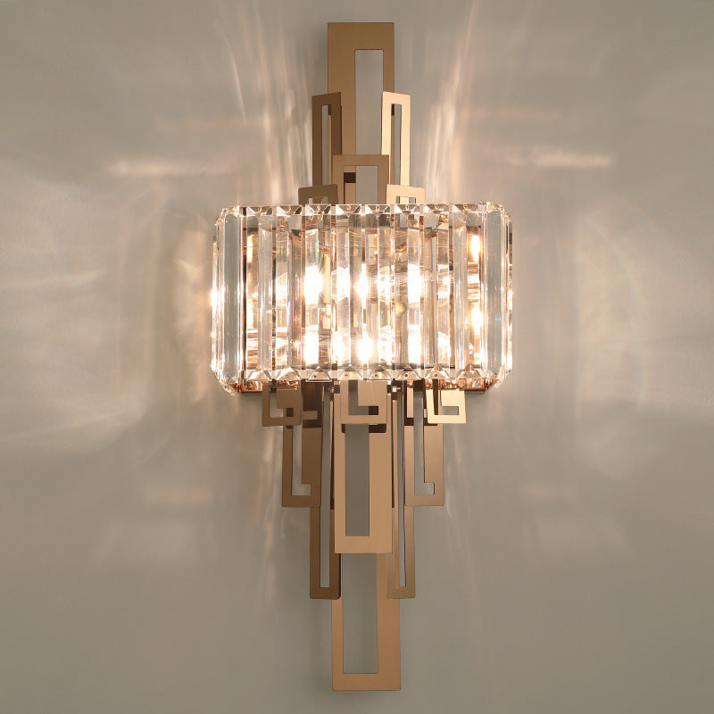 Crystal Hardware Rectangular Living 2-Light Wall Lamp