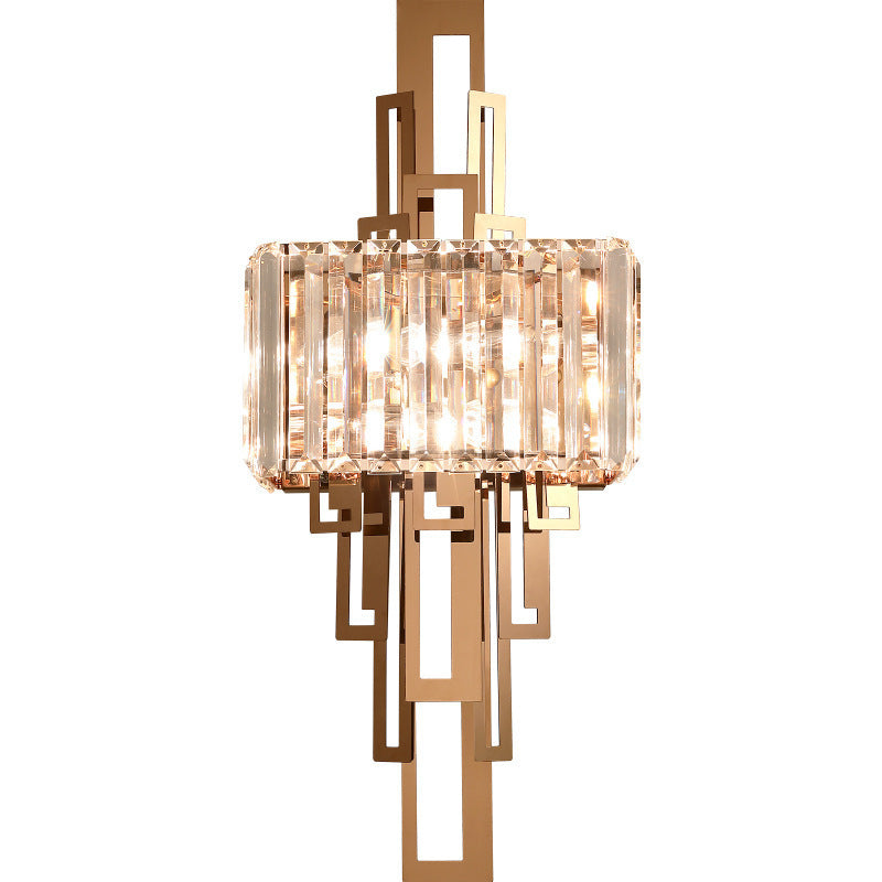 Crystal Hardware Rectangular Living 2-Light Wall Lamp