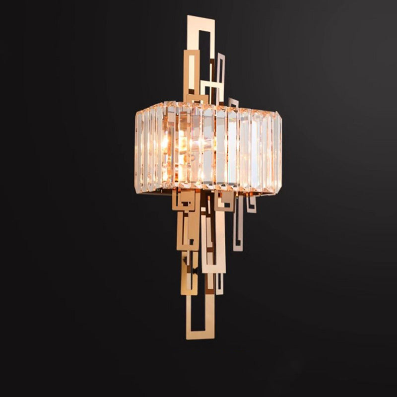 Crystal Hardware Rectangular Living 2-Light Wall Lamp
