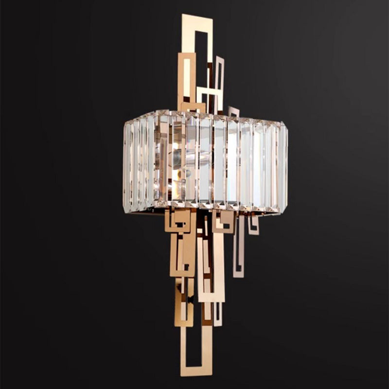Crystal Hardware Rectangular Living 2-Light Wall Lamp