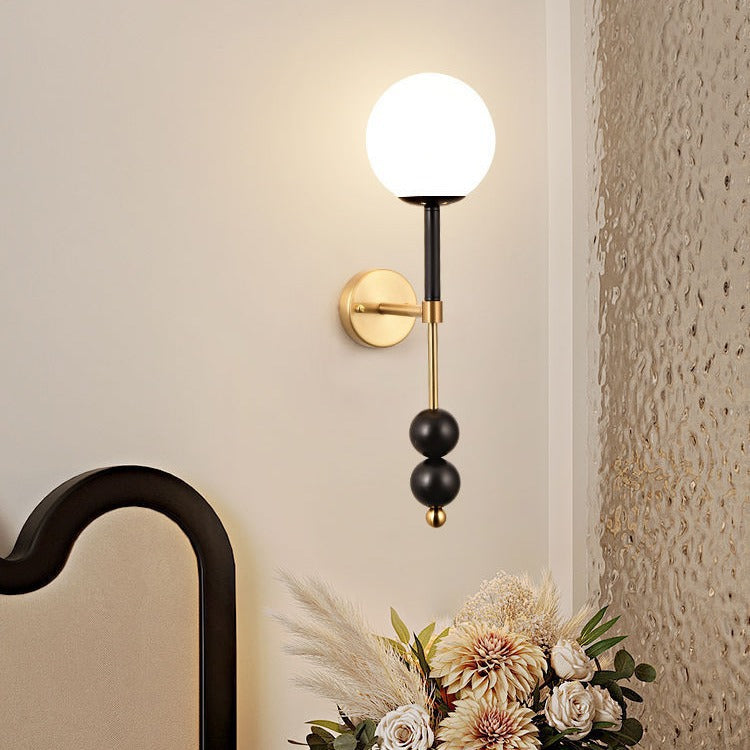 Glass Ball Hardware Living Wall Lamp