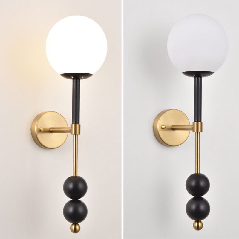 Glass Ball Hardware Living Wall Lamp