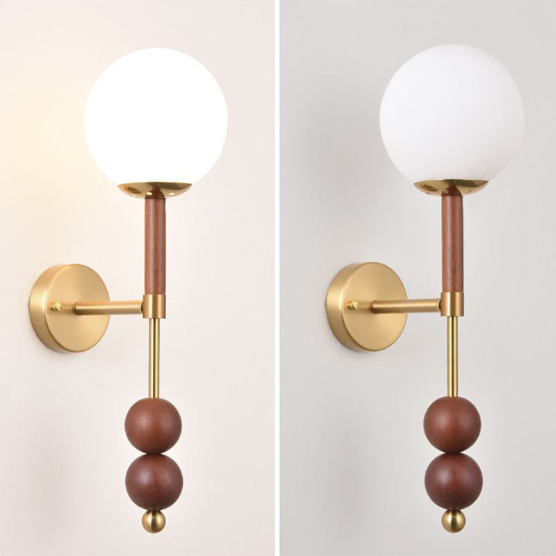 Glass Ball Hardware Living Wall Lamp