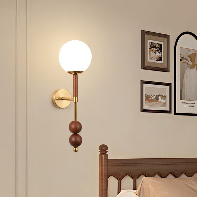 Glass Ball Hardware Living Wall Lamp