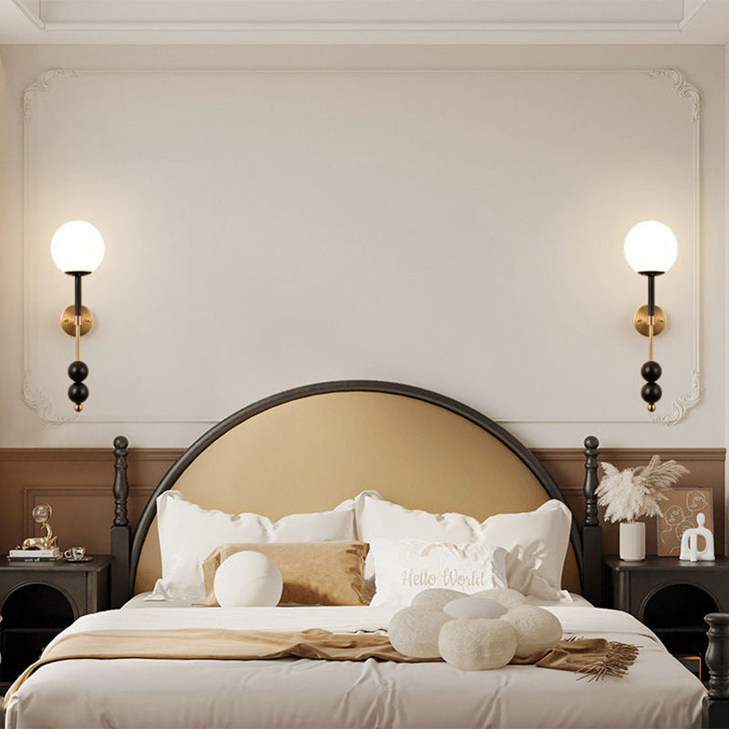 Glass Ball Hardware Living Wall Lamp
