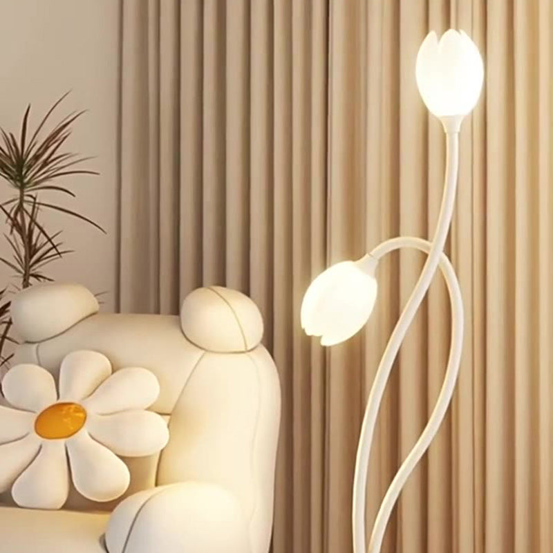 PE Tulip Iron Living 2-Light Floor Lamp