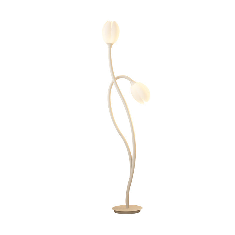 PE Tulip Iron Living 2-Light Floor Lamp