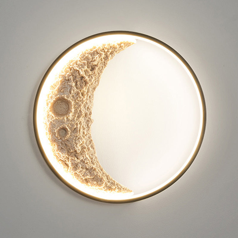 Moon Hardware Resin Round Wall Lamp