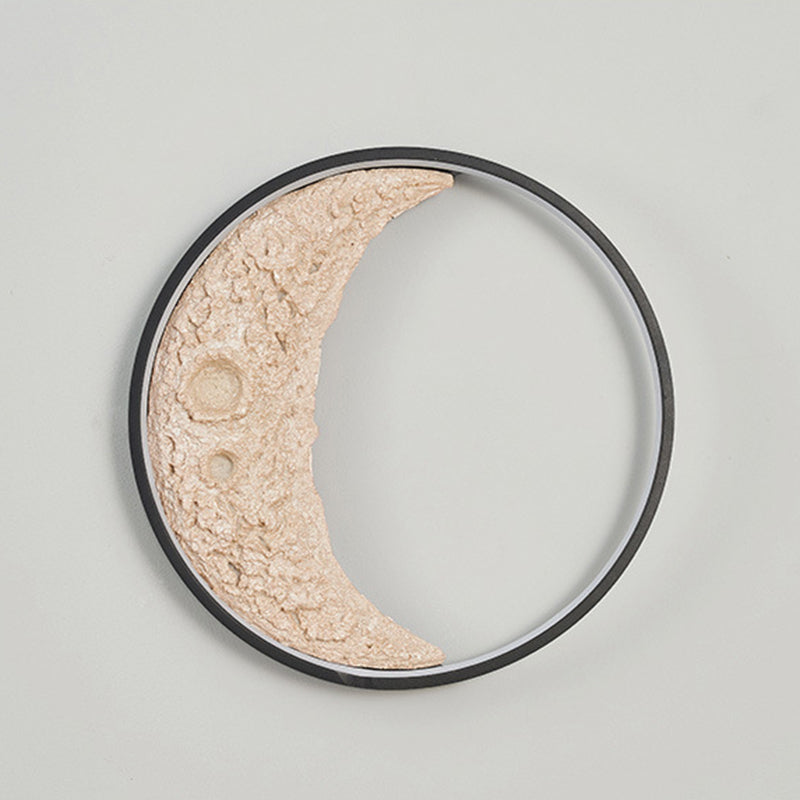 Moon Hardware Resin Round Wall Lamp