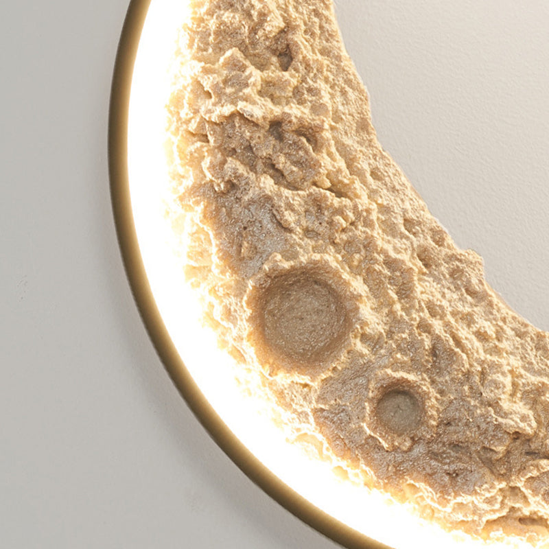 Moon Hardware Resin Round Wall Lamp