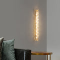 Brass Crystal Column Living Wall Lamp