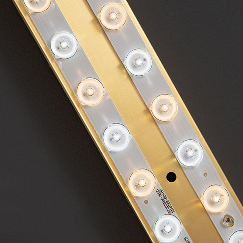 Brass Crystal Column Living Wall Lamp